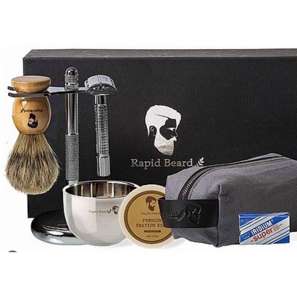 Rapid Beard kit Men's Shaving Kit - Safety Razor kit/openbox